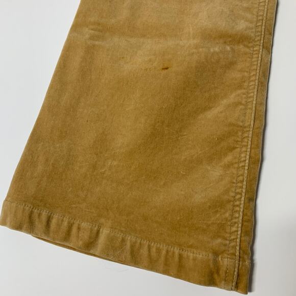 EXPRESS Stretch Tan Velvet Flare Pants Size 3/4 - Picture 6 of 8